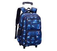 FytStycale Zaino Trolley Studente Carrello Scuola Porta Ruote per Gradini Spazio Organizzato con Scomparti Spallacci Traspiranti Struttura, Blu, Space 2-Ruote