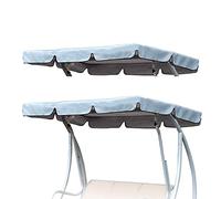FYTY Tettuccio di Ricambio Universale per Dondolo da Giardino A 2-3 Posti, Impermeabile Copertura di Ricambio Altalena da Patio Anti-UV Parasole Tettuccio per Esterno,Blu,195x125x15cm