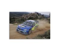 FYUER Poster del campionato mondiale di rally di Impreza STI Sport Car Kicking Up Dust Quadro su tela decorativa da parete su tela, 30 x 45 cm