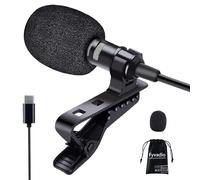 Fyvadio Lavalier Microfono, 3M USB-C Professionale Clip Microfono Omnidirezionale Microfono a Condensatore Compatibile con Phone/MacBook/Android/PC per Interviste, Studio, Video, Vlogging, YouTube