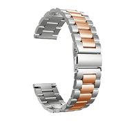 FYXT Cinturini in acciaio inossidabile adatti for Garmin Forerunner 55 245 645m S40 S12 S42 Correa.(Style 1 Silve Rose,For Forerunner 55)