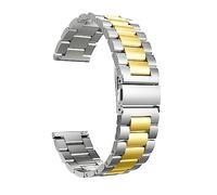 FYXT Cinturini in acciaio inossidabile adatti for Garmin Forerunner 55 245 645m S40 S12 S42 Correa.(Style 1 Silver Gold,For Forerunner 645M)