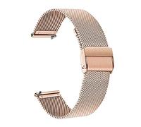 FYXT Cinturini in acciaio inossidabile adatti for Garmin Forerunner 55 245 645m S40 S12 S42 Correa.(Style 2 Rose Gold,For Forerunner 645M)