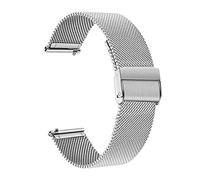 FYXT Cinturini in acciaio inossidabile adatti for Garmin Forerunner 55 245 645m S40 S12 S42 Correa.(Style 2 Silver,For Forerunner 645M)