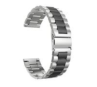 FYXT Cinturini in acciaio inossidabile adatti for Garmin Forerunner 55 245 645m S40 S12 S42 Correa.(Style 1 Silve Black,For Approach S12)