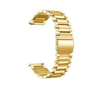 FYXT Cinturini in acciaio inossidabile adatti for Garmin Forerunner 55 245 645m S40 S12 S42 Correa.(Style 1 Gold,For Forerunner 245M)