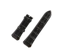 FYXT Cinturino For Orologio In Vera Pelle Da 27 Mm Compatibile Con Orologio GUESS Nero Blu(Black)