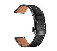 FYXT Cinturino in pelle da 22 mm con sgancio rapido, compatibile con gli accessori for smartwatch Vivoactive 4S/Move 3S/Active S/Rey(Black,20mm)