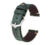 FYXT - Cinturino per orologio in pelle Crazy Horse, 18 mm, 20 mm, 22 mm, compatibile con smartwatch Huawei, compatibile con Samsung Galaxy Gear, nero, verde, marrone