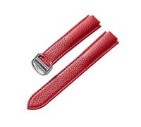 FYXT Compatibile con Cartier Blue Balloon Strap Lychee Grain Vacchetta Morbida Cinturino in pelle da uomo e donna Accessori pieghevoli in pelle, 16x9mm, Pelle, Non pietra preziosa
