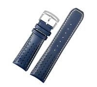 FYXT Compatibile Con Cinturino For Orologio Citizen Blue Angel JY8078-52L Y8078-01L Bracciale In Pelle Bovina Blue Angel Di Seconda Generazione 23 Mm(Blue yellow silver,23mm)