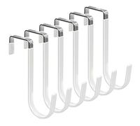 FYY 6 ganci sopra la porta, ganci con gomma per evitare graffi, resistenti ganci organizer per soggiorno, bagno, camera da letto, cucina, asciugamani, cappelli, cappotti, borse, bianchi