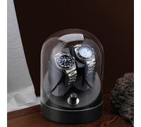 FYYSJW Caricatore Automatico per Orologi, Scatola Rotante per Orologi Automatici con Coperchio in Vetro, Scatola Porta Orologi con Motore Silenzioso, 5 Impostazioni di modalità di Rotazione,Nero