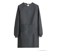 FYYSJW Nero,41" W*33" Grembiule da Cucina da Donna con Grandi Tasche, Grembiuli Impermeabili A Maniche Lunghe per Cucinare, Cucinare, Pulire E Lavorare