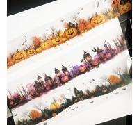 FyzendR Washi Tape Set Stickers Scrapbooking Accessori Dark Magic PET Bullet Journal Adesivi Decorativi per Album Fotografici, Scrapbooking, Accessori per Journaling (Pumpkin Party 2)