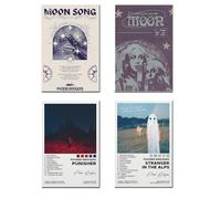 Fyzuf Phoebe Bridgers - Set di 4 poster musicali con copertina di album per l'estetica della stanza, decorazione da parete per la stanza, stampe artistiche da parete su tela, poster HD senza cornice