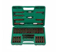 Fzaqwen 1 Pezzo Chiave Esagonale Industriale Set Bussole Bit Inserti Dado Materiale Acciaio S2 Funzione Antiusura con Valigetta Ordinata Adatta per Officine