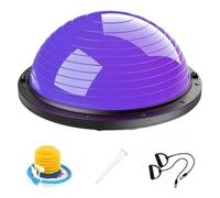 Fzaqwen Ball Mezza Sfera Palla Equilibrio Strumento per Core con Base Stabile Antiscoppio in PVC E Superficie Testurizzata Antiscivolo Adatto per Allenamento, Viola, Viola
