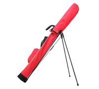 Fzaqwen Borsa da Golf con Supporto Attrezzatura da Golf Sacca Stand Porta Mazze con Cavalletto Pieghevole Impermeabile in Nylon Uso Quotidiano Adatta a Campo Driving Range Allenamento, Rosso