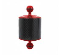Fzaqwen Braccio per Illuminazione Subacquea Leggero con Doppia Sfera per Fotocamere Subacquee Struttura Robusta in Fibra di Carbonio Supporto Lampade Flash, Rosso, 5 Pollici - 249g Galleggiabilità