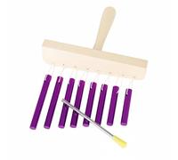 Fzaqwen Campanella Musicale per Bambini Campanello a Percussione Carillon Sonaglio con Otto Base Liscia in Legno E Tubi in Alluminio Note Nitide E Basse, Viola