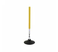 Fzaqwen Children Training Pole Palo Allenamento Agilità Bambini Asta a 170 Gradi Base Stabilizzante in Gomma Schiuma Protettiva Struttura Robusta PVC Adatto, Giallo, 1 Metro + Base Da 1,2 Kg