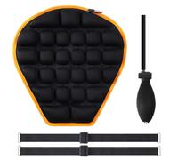 Fzaqwen Coprisella Cuscino Sella Cuscino Sedile Seduta con Struttura Pneumatica per Distribuire Carico Sulla Sella Ridurre Urti Migliorare Traspirazione, Orange, Inflatable