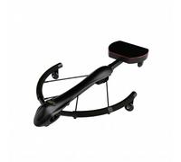 Fzaqwen Indoor Abdominal Attrezzo Core Rullo Addominale Macchina Addominali con Ritorno Automatico E Resistenza a 3 Livelli Tracciamento di Ripetizioni E, Nero, Nero