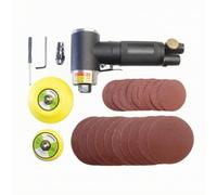 Fzaqwen Levigatrice Pneumatica Smerigliatrice Orbitale Angolare Lucidatrice Utensile Corpo Diritto Compatto Alloggiamento in Metallo Riduce Affaticamento, Nero, Dritto
