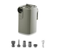 Fzaqwen Mini Pompa Ad Elettrica 3 in 1, Compressore Portatile con Luce, Funzione di Sospensione E Aspirazione, Alta Pressione E Bassa Rumorosità per Mate