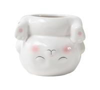 Fzaqwen Modello di Supporto per Piante a Forma di Animale per Vasi, Scrivania per Piante, Supporto per Fiori, Vaso per Fiori per Soggiorno, Balcone, Casa, Cor, Coniglio 10x9.2x8.5 cm