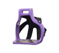 Fzaqwen Net Staffe da Equitazione Staffe con Pedana Antiscivolo Staffe con Telaio Modellato Staffe con Apertura Rettangolare Sostegno Affidabile Durante, Viola