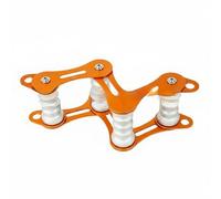 Fzaqwen Rope Protettore Angolare Dispositivo con Cuscinetti a Sfera Alluminio Antiusura Rulli Regolabili Flessibili Protezione per Arrampicata Lavori Edili Industria Soccorso, Arancione