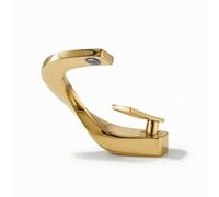 Fzaqwen Rubinetto Bagno Lavabo Miscelatore Monocomando Bocca Piatta Rame Aeratore Installazione su Lavabo Adatto a Bagno Moderno Casa Albergo Residenza, Oro Brillante