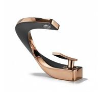 Fzaqwen Rubinetto Bagno Lavabo Miscelatore Monocomando Bocca Piatta Rame Aeratore Installazione su Lavabo Adatto a Bagno Moderno Casa Albergo Residenza, Nero E Oro Rosa