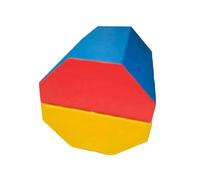 Fzaqwen Rullo Allenamento Bambini Cilindro Gioco Schiuma Blocchi Arrampicata Tappeto Palestra Sviluppo Psicomotorio Controllo del Corpo Rivestimento PVC, Ottagono Diviso
