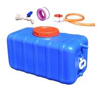 Fzaqwen Serbatoio d'Acqua Portatile, Grande Brocca d'Acqua, per Uso Alimentare, a Prova di Perdite, Secchio di Stoccaggio Orizzontale con Tubo Flessib, Blu 47.5 kg
