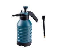 Fzaqwen Spruzzatore a Pressione Pompa Manuale da Giardino Annaffiatoio Spruzzatore Bottiglia in PP Ugello Universale Adatto per Irrigazione Piante, Asta di Metallo Blu