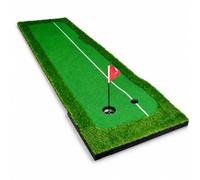 Fzaqwen Tappetino da Allenamento Golf Tappeto Putting Green Pista Putt Due Texture Rough E Linea Direzionale Arrotolabile Adatto per Training di Precisione