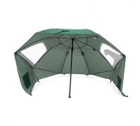 Fzaqwen Tenda da Spiaggia Portatile Ombrellone Parasole Riparo Canopy con Pannelli Laterali Trasparenti in Oxford E Acciaio Resistente al Leggero Adatta per, Verde, 1.2 Metri