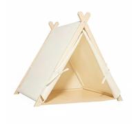 Fzaqwen Tenda per Gatti Portatile Chiusa Cuccia Rifugio Interno per Relax Quotidiano Realizzata in Oxford 600D con Sostegni in Legno Facile da Piegare E