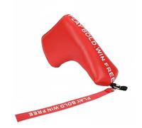 Fzaqwen Testa Putter Mallet Blade Custodia Protettiva in Pelle PU Resistente All’acqua Interno Imbottito Antiurto Apertura a Ventosa Stabilità 3D Adatto Allenamento, Rosso