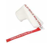 Fzaqwen Testa Putter Mallet Blade Custodia Protettiva in Pelle PU Resistente All’acqua Interno Imbottito Antiurto Apertura a Ventosa Stabilità 3D Adatto Allenamento, Bianco