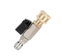 Fzaqwen Valvola Alta Pressione Valvola a Sfera Rubinetto Interruttore Rapido Raccordo in Linea Connettore Zigrinato per, Ottone 1/4 Femmina A 3/8 Maschio Con Valvola A Sfera