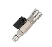 Fzaqwen Valvola Alta Pressione Valvola a Sfera Rubinetto Interruttore Rapido Raccordo in Linea Connettore Zigrinato per, Acciaio Inossidabile 1/4 Femmina A 3/8 Maschio Con Valvola A Sfera