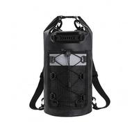 Fzaqwen Zaino Impermeabile Outdoor Borsa Stagna a Secchiello con Cordino Elastico E Anelli di Aggancio Materiale PVC Adatto per, Nero, Nero, 20L Doppio Spallaccio