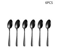 FZBANG 4/6/16/24pcs Black Stainless Steel Cutlery Knife Fork And Spoon Set Home Kitchen Utensils Holiday Dinner Tableware