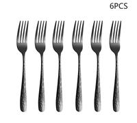 FZBANG 4/6/16/24pcs Black Stainless Steel Cutlery Knife Fork And Spoon Set Home Kitchen Utensils Holiday Dinner Tableware