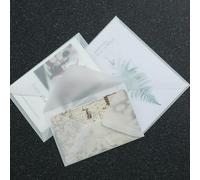 FZBANG 50 Buste di Carta Trasparenti con Acido solforico, per inviti di Nozze Vintage, Buste vuote