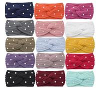 FZBNSRKO 6 fasce invernali intrecciate con perle, da donna, scaldaorecchie intrecciate, fasce per capelli Truban, fasce larghe per l'inverno, per donne e ragazze (colore casuale)